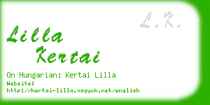 lilla kertai business card